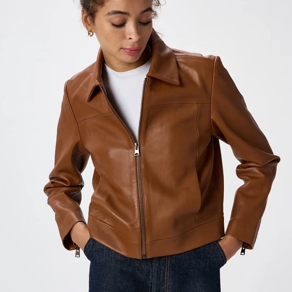 Quince Brown Leather Jacket